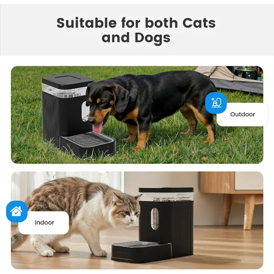 Automatic Dog Water Dispenser with Gravity Feeding System and Stainless Steel Bowl for Large Pets 6.5L HighCapacity BPAFree Wat