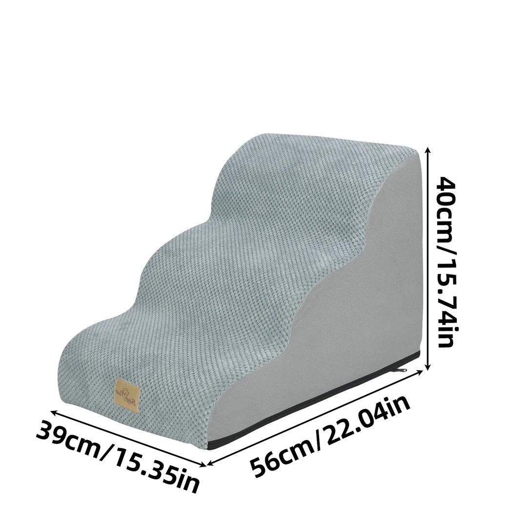 Dog Stairs For High Beds, High-Density Foam With Removable Cover