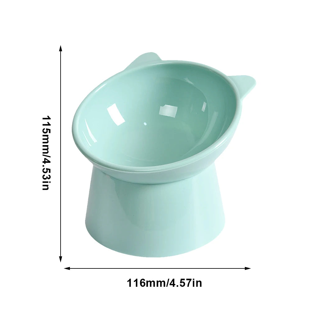 Tilted Elevated Cat Food Bowl Ergonomic Non Slip Anti Vomiting