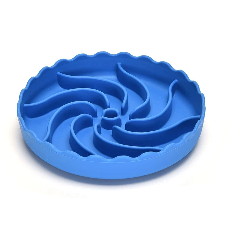 Dog Slow Feeder Food Grade Silicone Bowl With Suction Mat