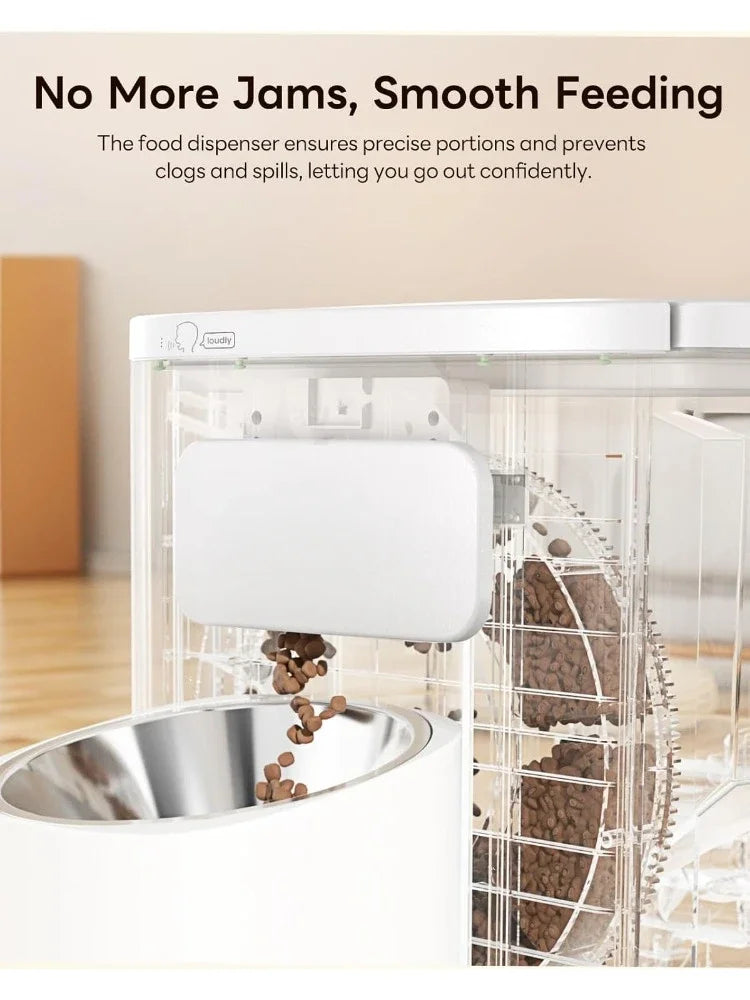 Automatic Dog Feeder for Large Breed, 15L/ 63Cups Vacuum-Sealed Storage & Timed Auto Dog Food Dispenser 2in1, Airtight 100%