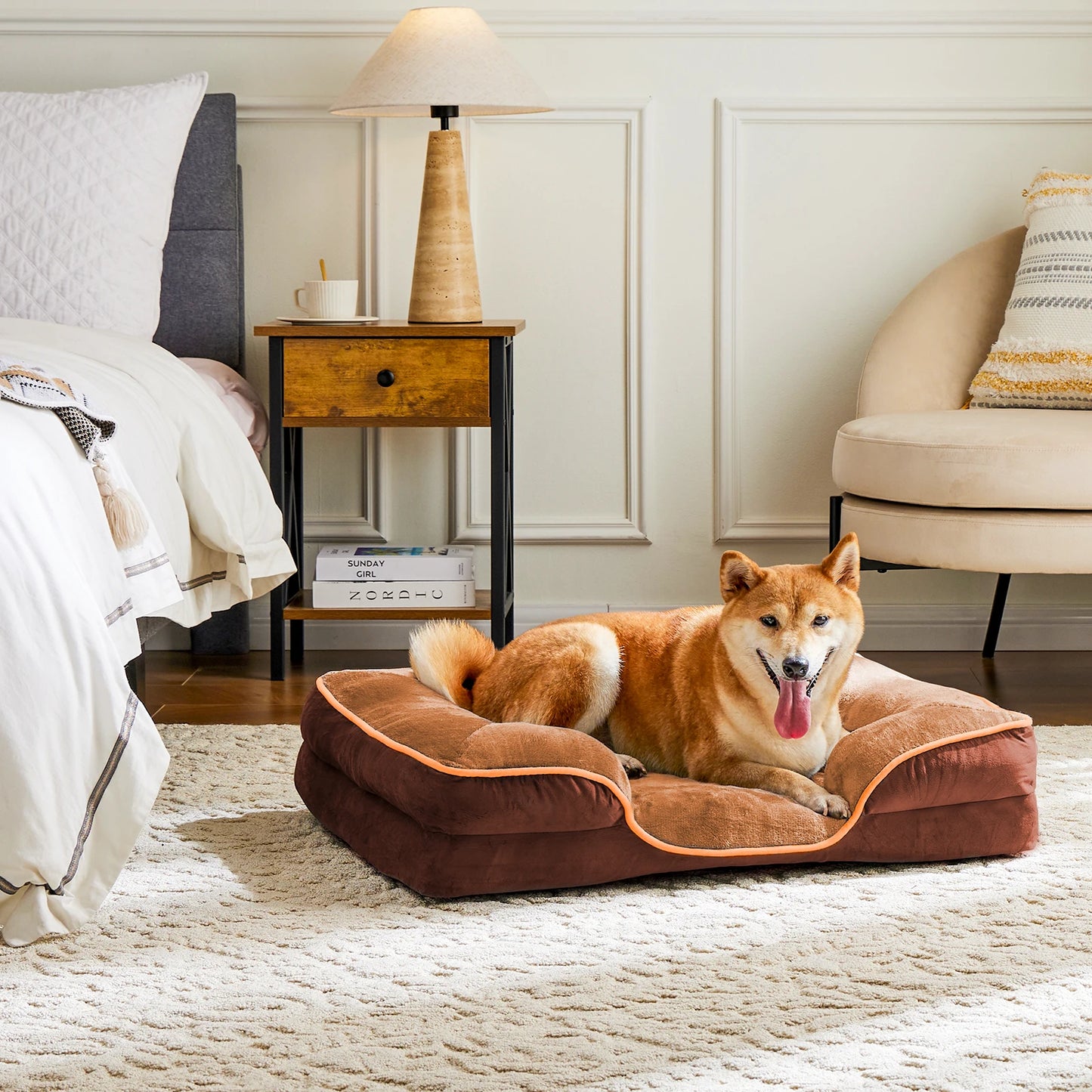 JHKCN Orthopedic Memory Foam Bed for Small Dogs and Cats