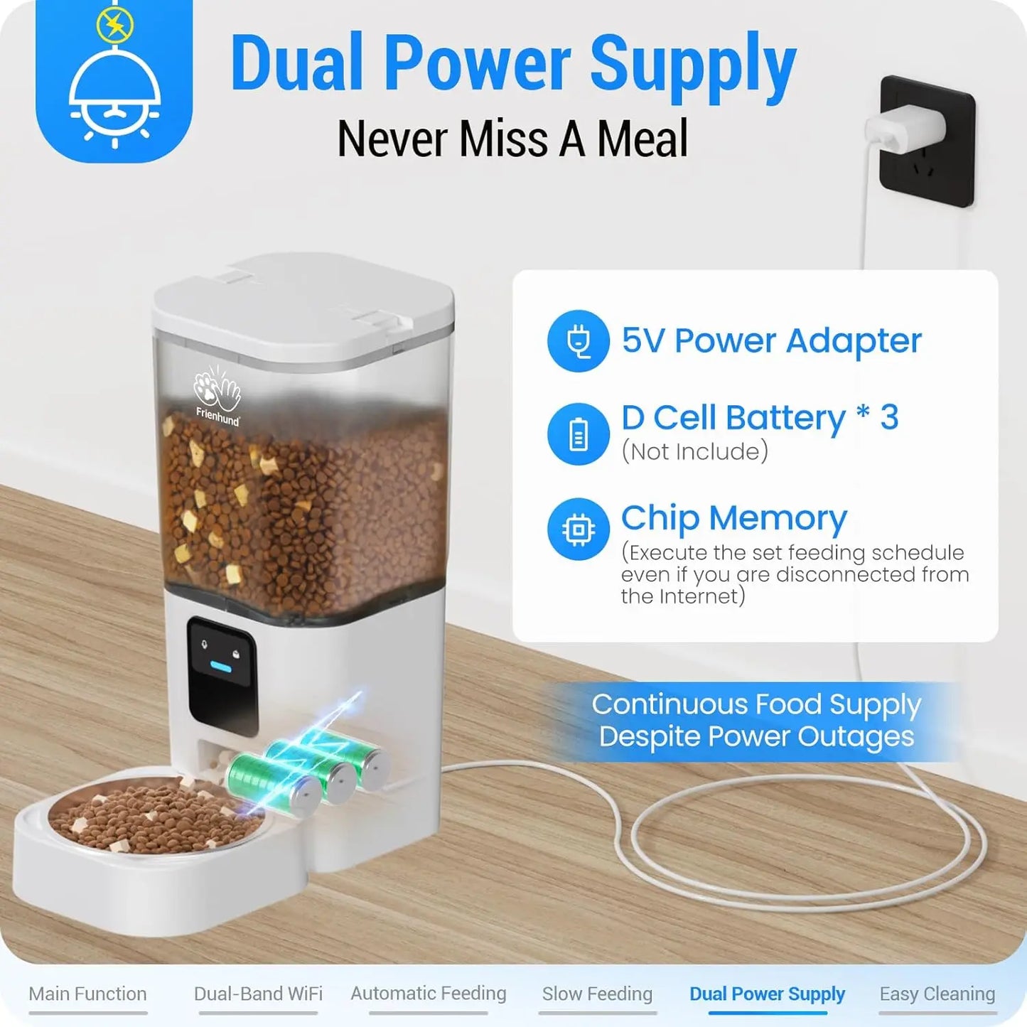 Smart WiFi Pet Feeder With App Control And Alexa Compatible For Cats And Dogs