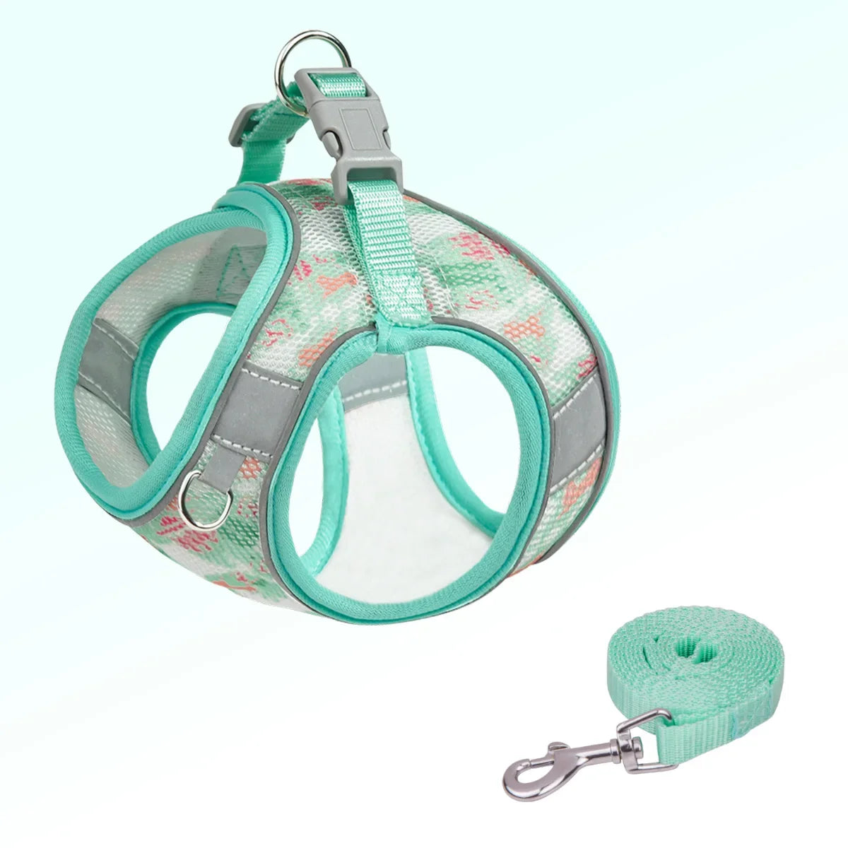 HP214 All-Season Durable Mesh Harness With Leash For Pets
