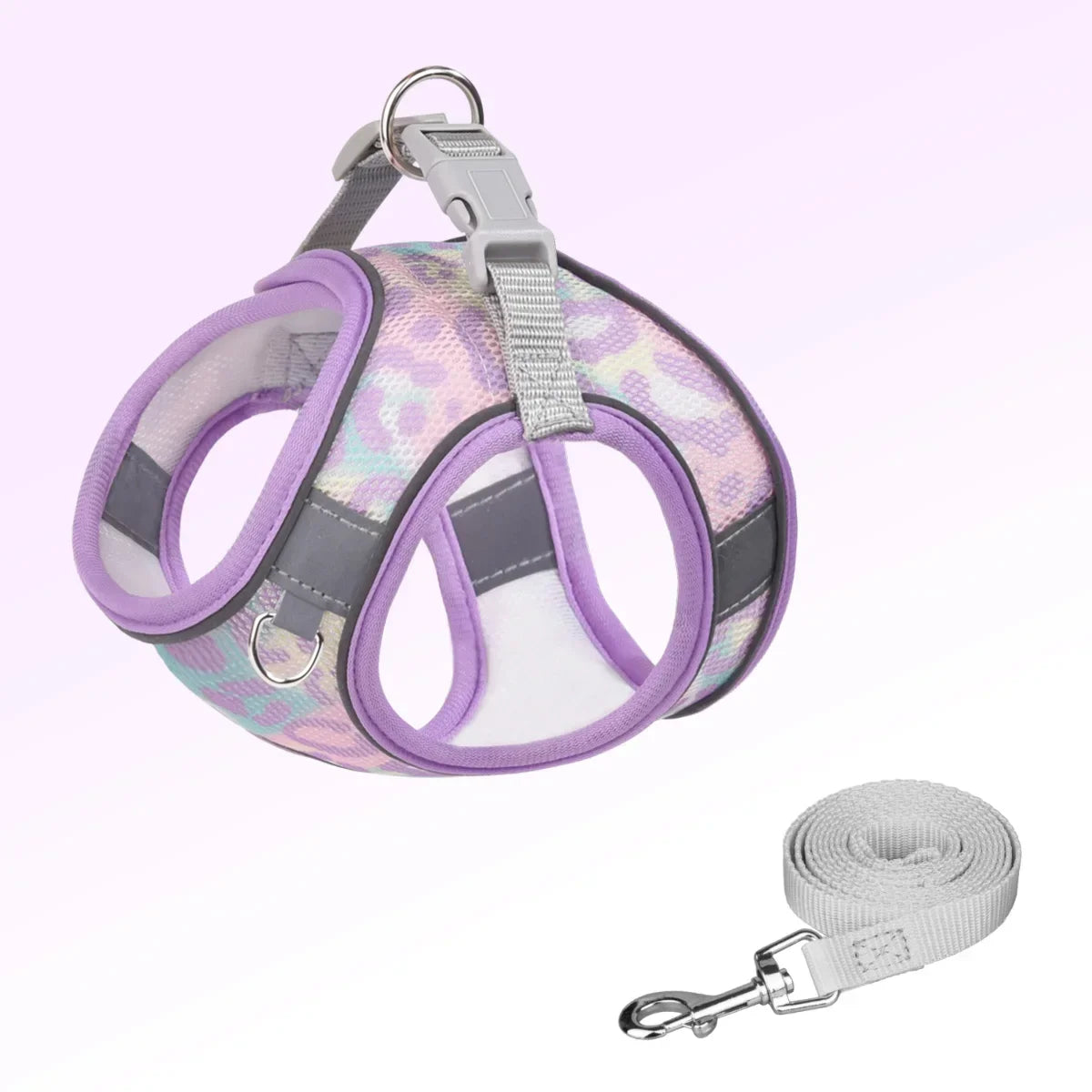 HP214 All-Season Durable Mesh Harness With Leash For Pets