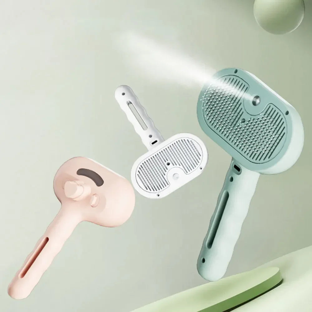 Shunmaii 3 In 1 Cat Steam Brush For Shedding Grooming