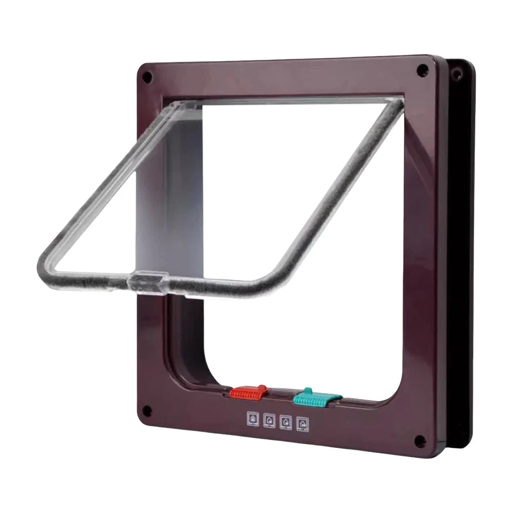 Cat Flap Door With 4 Way Lock AcrylonitrileButadieneStyrene Durable Plastic