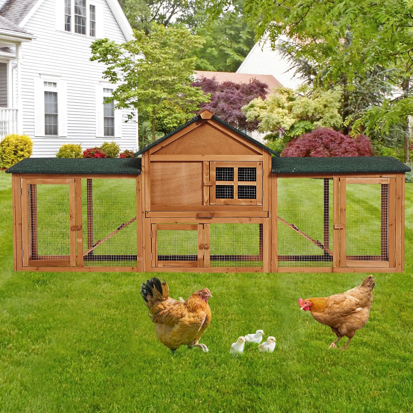 DishyKooker 2-Story Bunny Hutch With Double Runs And Ramp