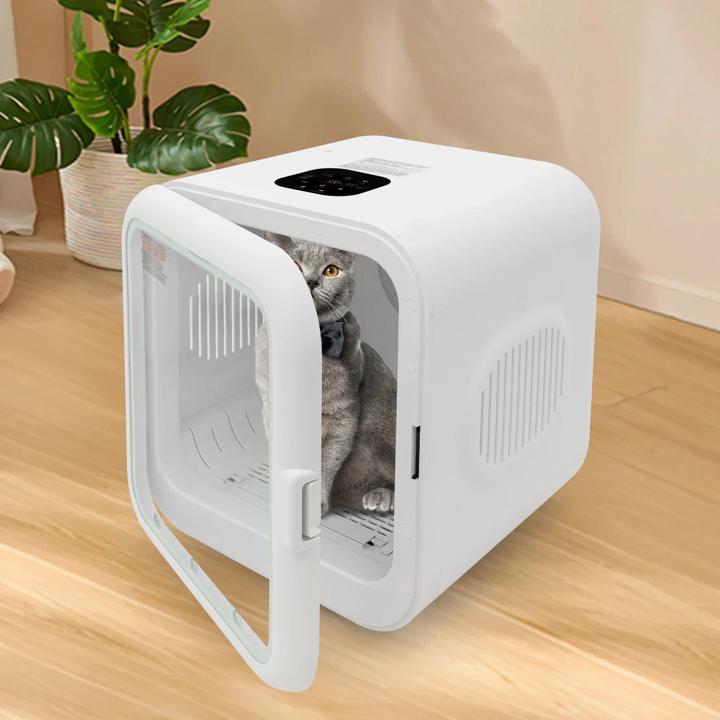 Professional Pet Dryer Box, 800W Adjustable Temperature (71-113°F) for Dogs/Cats, 35dB Quiet Operation, Fits Pets Up to 22lbs