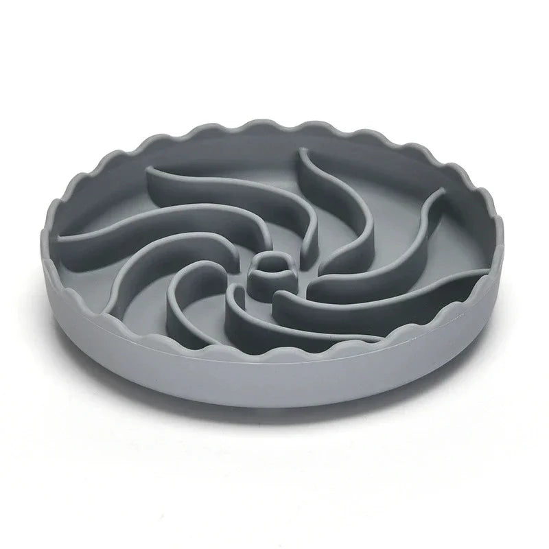 Dog Slow Feeder Food Grade Silicone Bowl With Suction Mat