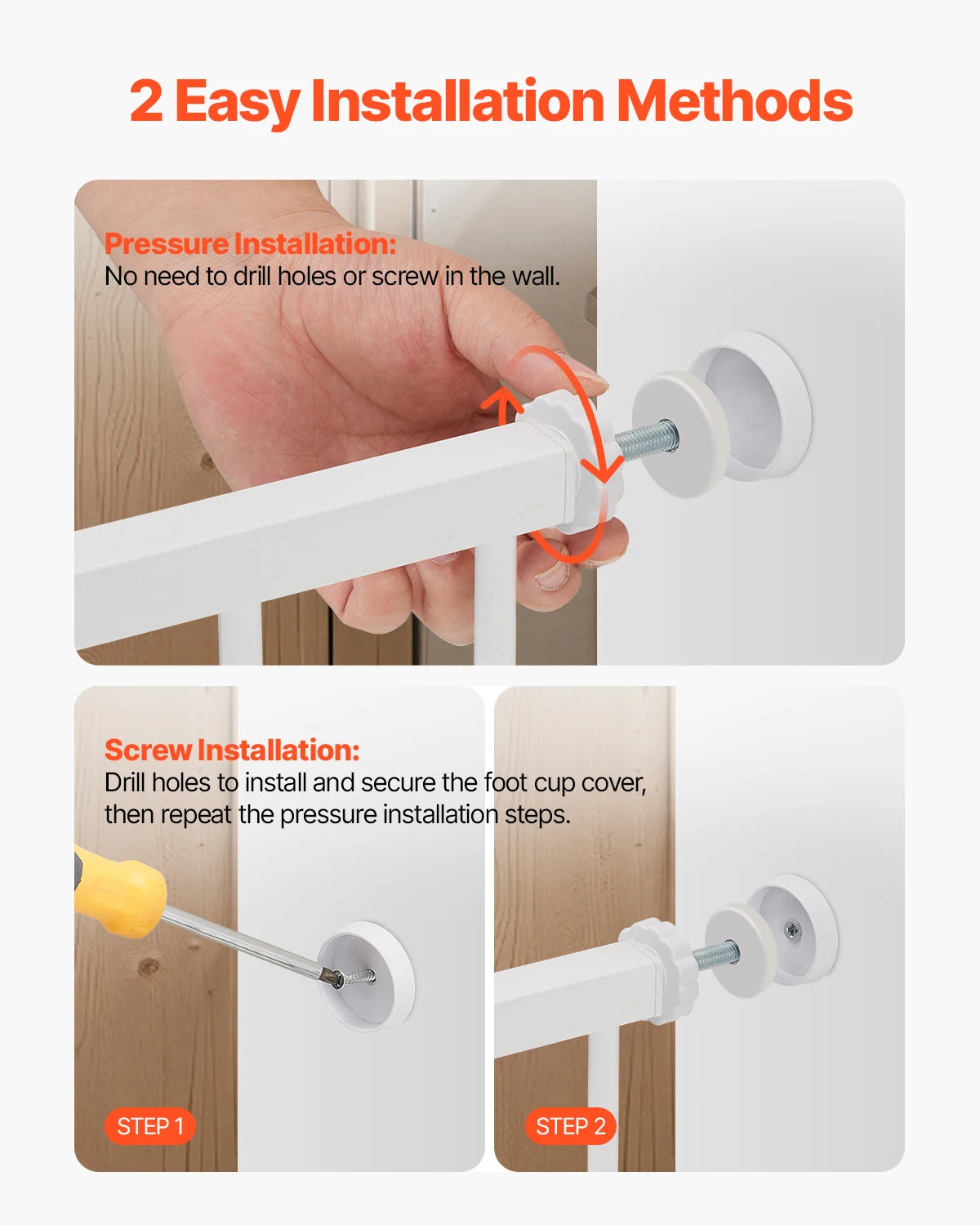 SucceBuy Walk Through Baby Gate For Pets And Children Safety