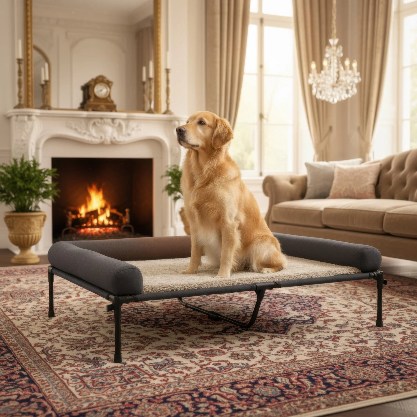 Wisfor Cooling Elevated Dog Bed With Breathable Mesh Indoor Outdoor