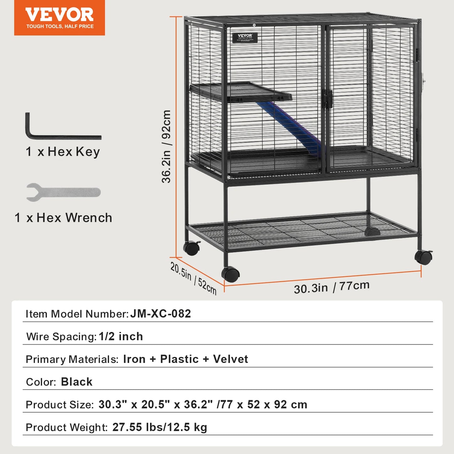 SucceBuy 4-Tier Rolling Ferret Cage Critter Nation