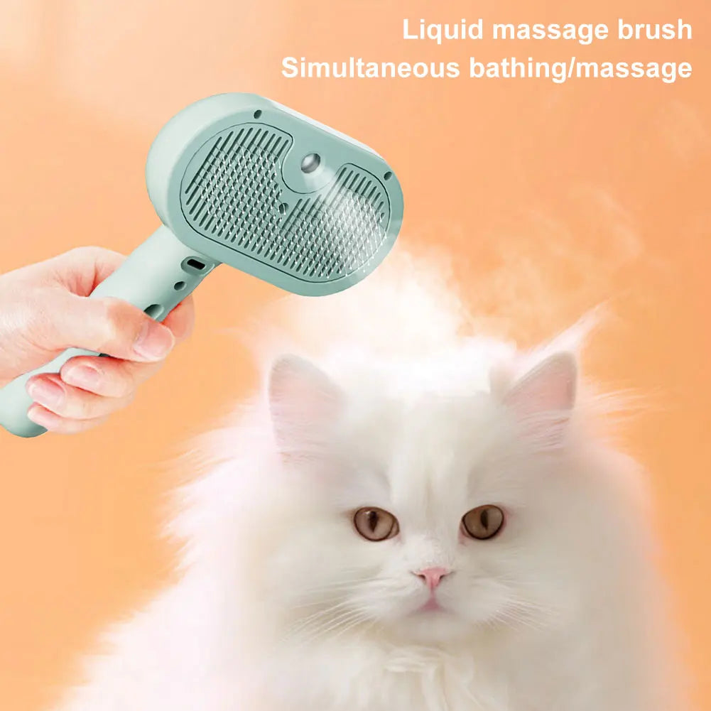 Shunmaii 3 In 1 Cat Steam Brush For Shedding Grooming
