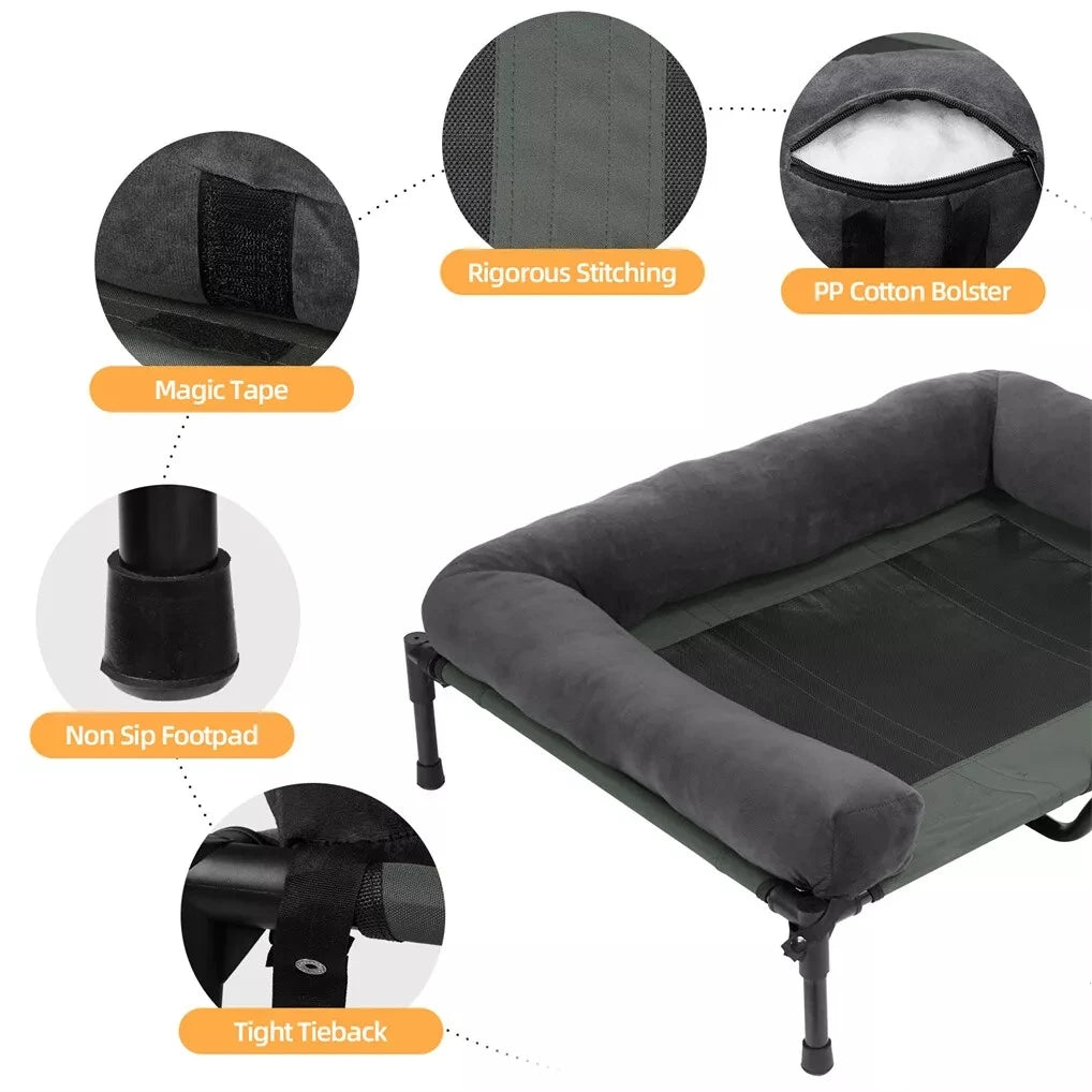 Wisfor Cooling Elevated Dog Bed With Breathable Mesh Indoor Outdoor