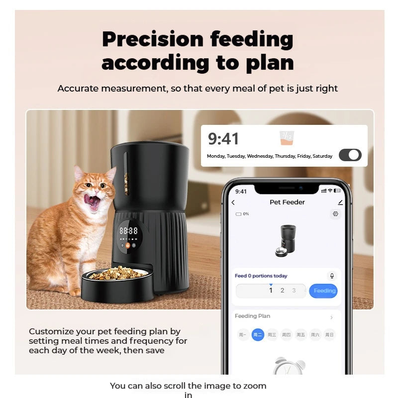 XMSJ Automatic Timed Pet Feeder For Dogs And Cats