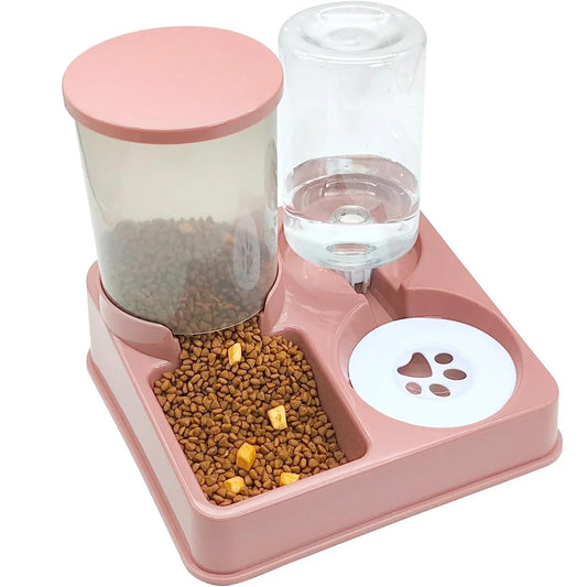 2 In 1 Automatic Cat Feeder And Water Dispenser Set