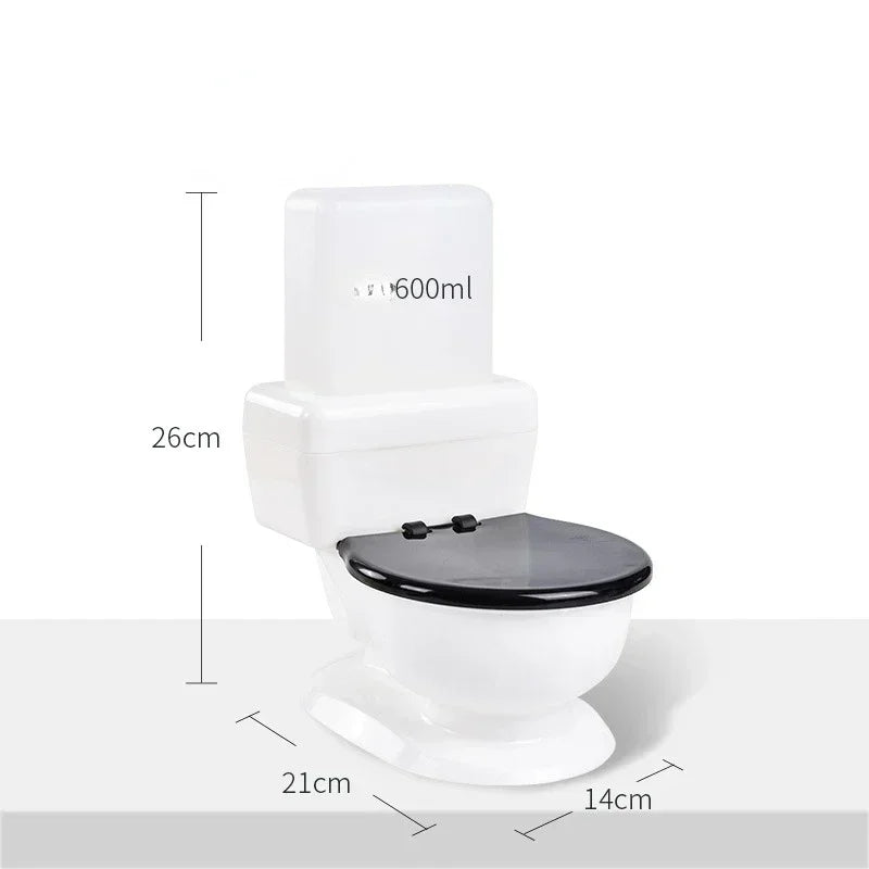 600 Ml Cat Spoof Toilet Water Dispenser Shape Drinking Bowl Water Flow Unplugged Automatic Water Feeding Artifact Pet Supplies