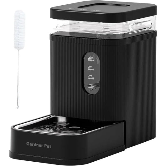 Automatic Dog Water Dispenser with Gravity Feeding System and Stainless Steel Bowl for Large Pets 6.5L HighCapacity BPAFree Wat