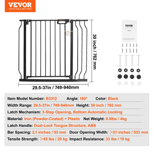 SucceBuy Walk Through Baby Gate For Pets And Children Safety
