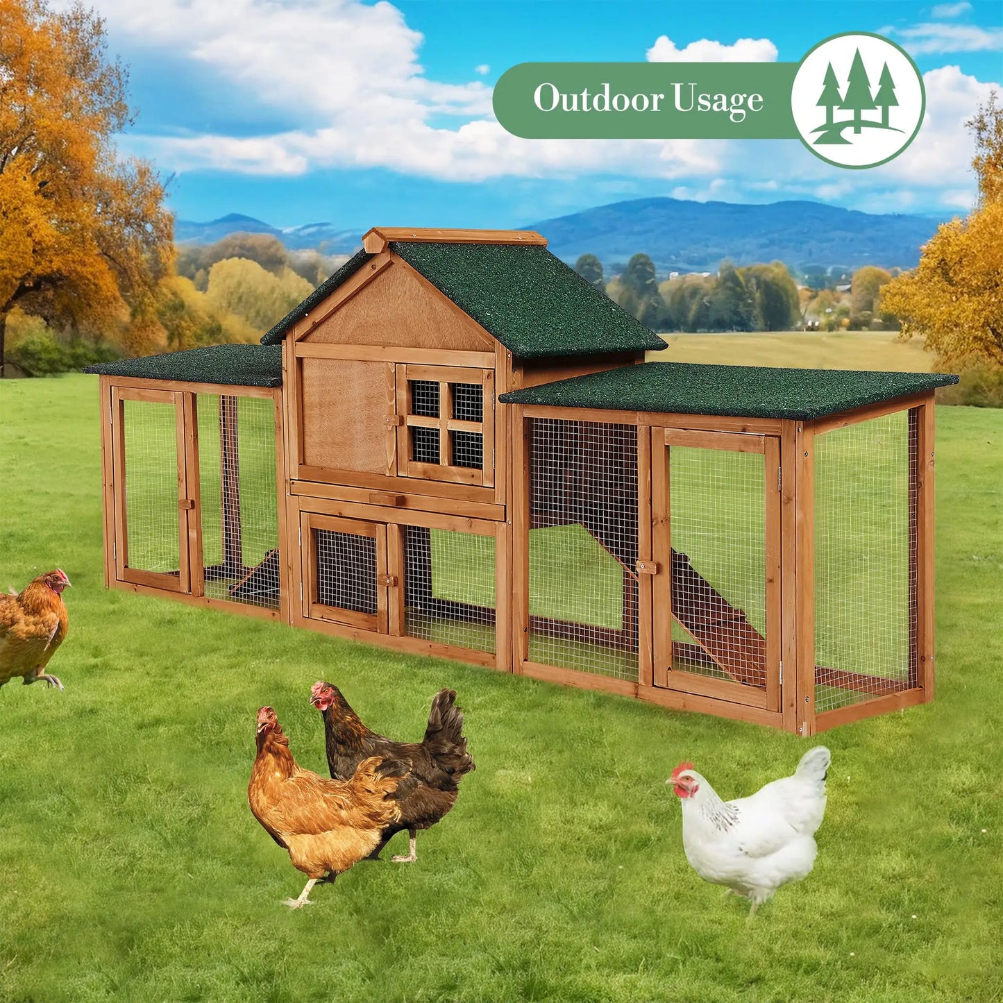 DishyKooker 2-Story Bunny Hutch With Double Runs And Ramp