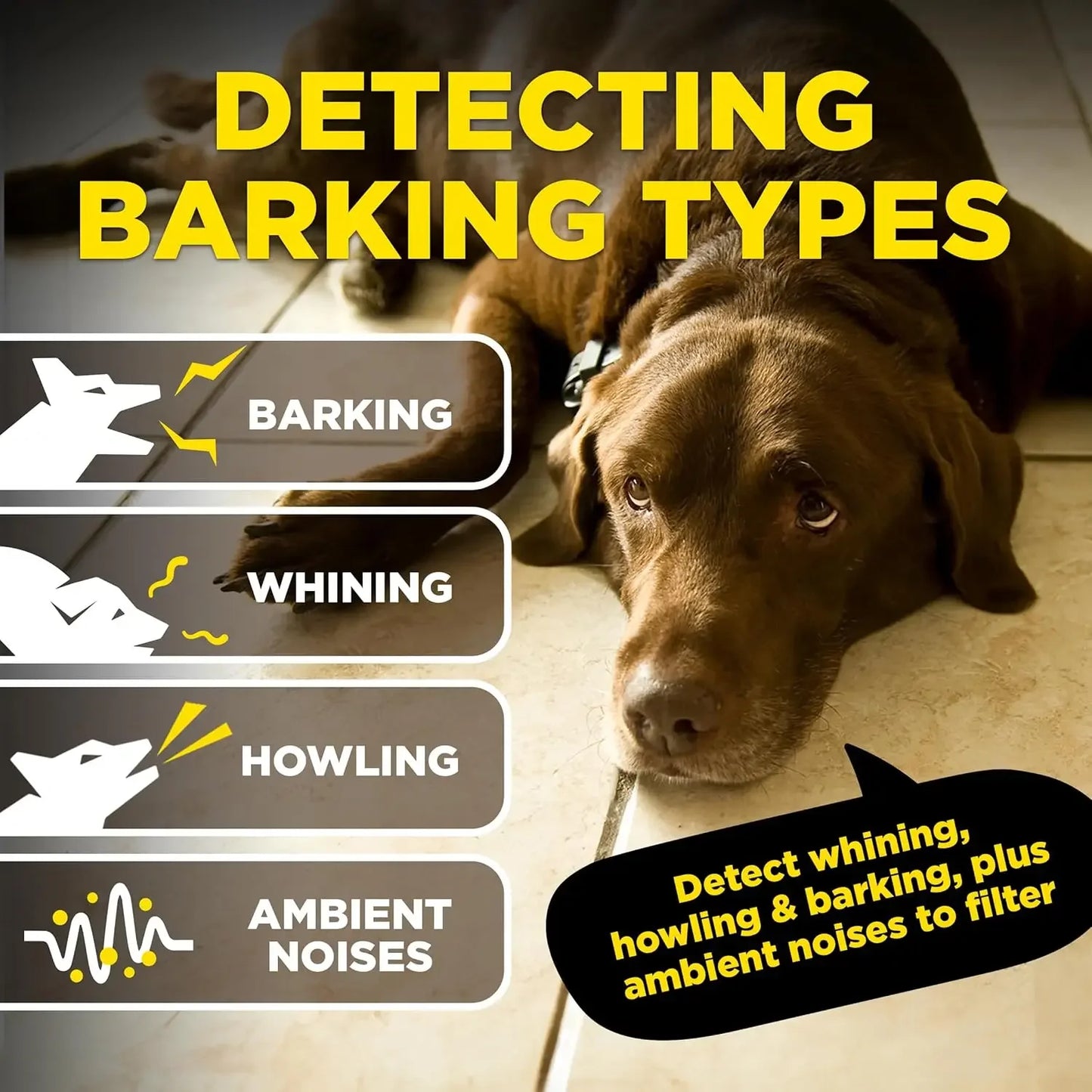 Smart NOBARK Dog Barking Detection System With App Alerts