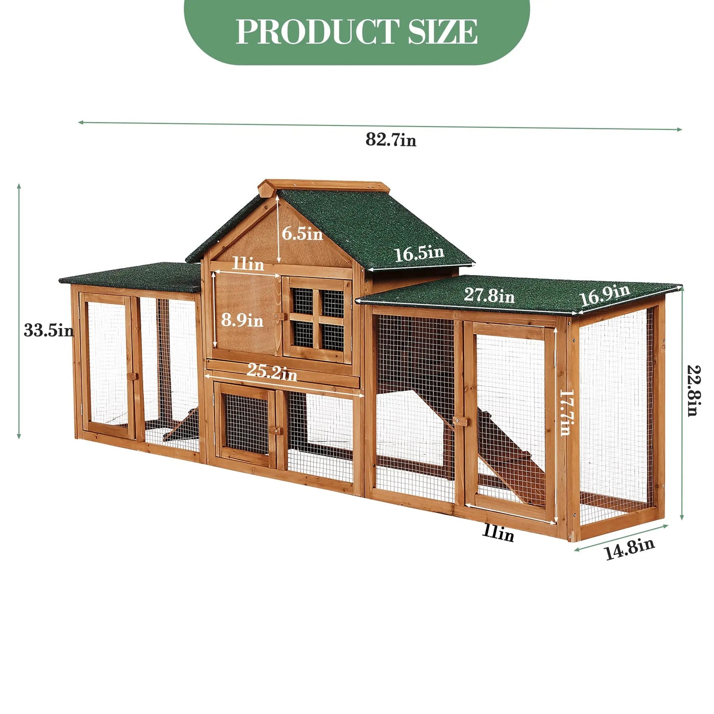 DishyKooker 2-Story Bunny Hutch With Double Runs And Ramp