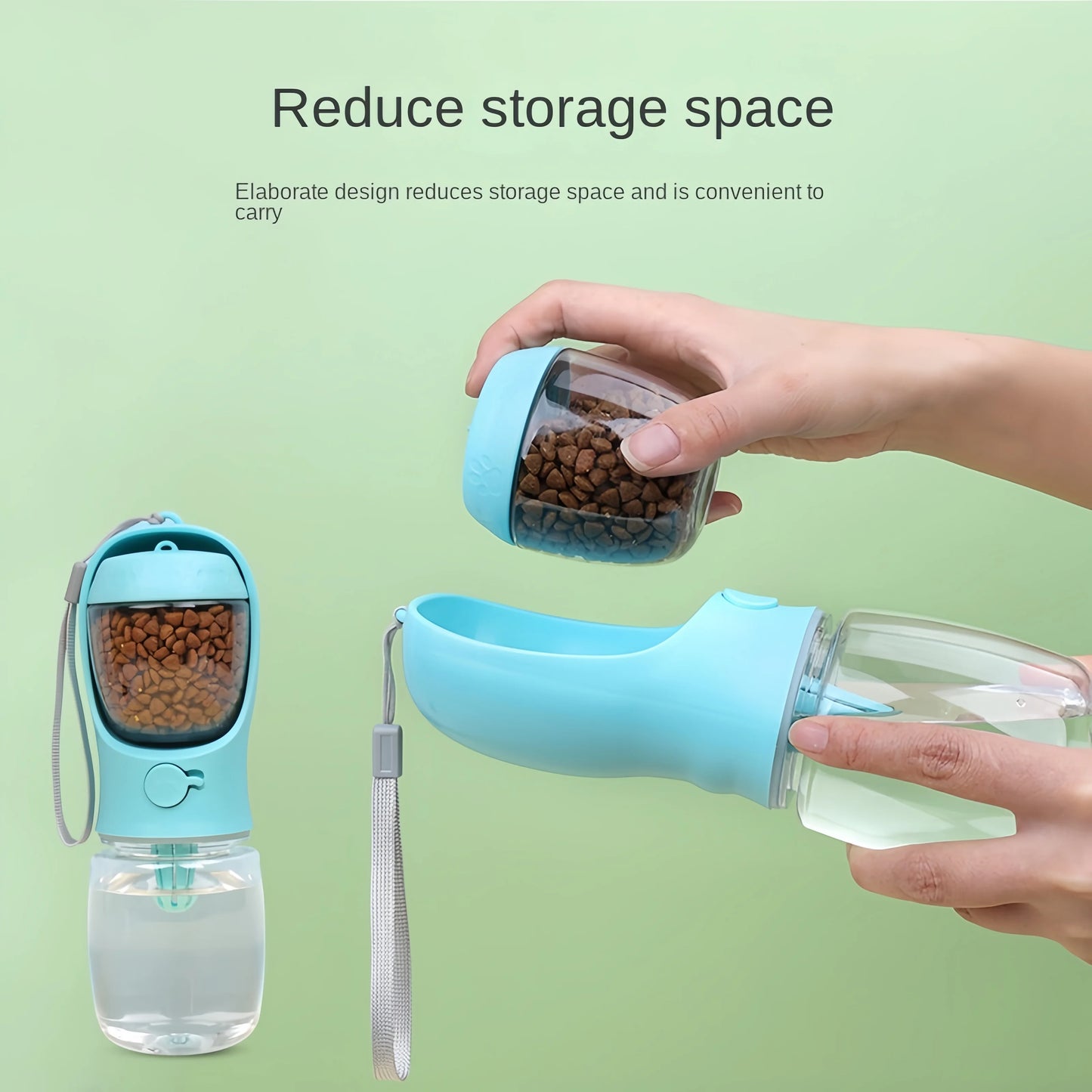 YTYIN Portable Dog Cat Water Bottle With Storage For Travel