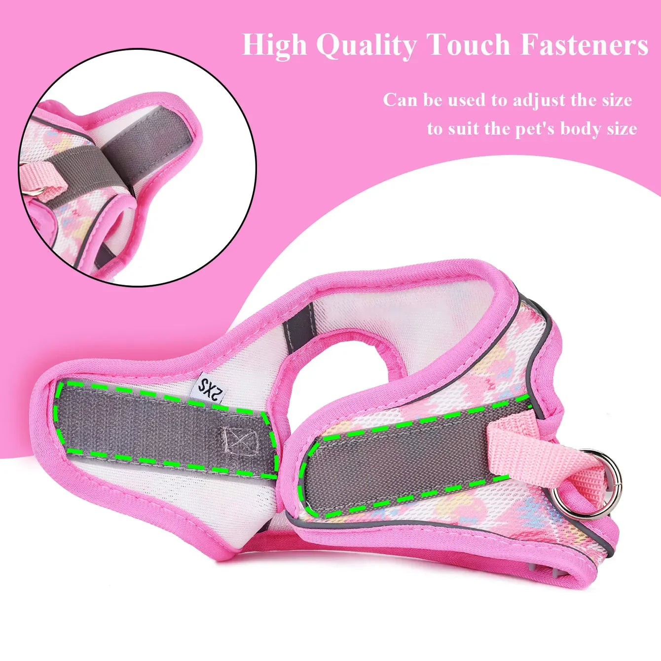 HP214 All-Season Durable Mesh Harness With Leash For Pets