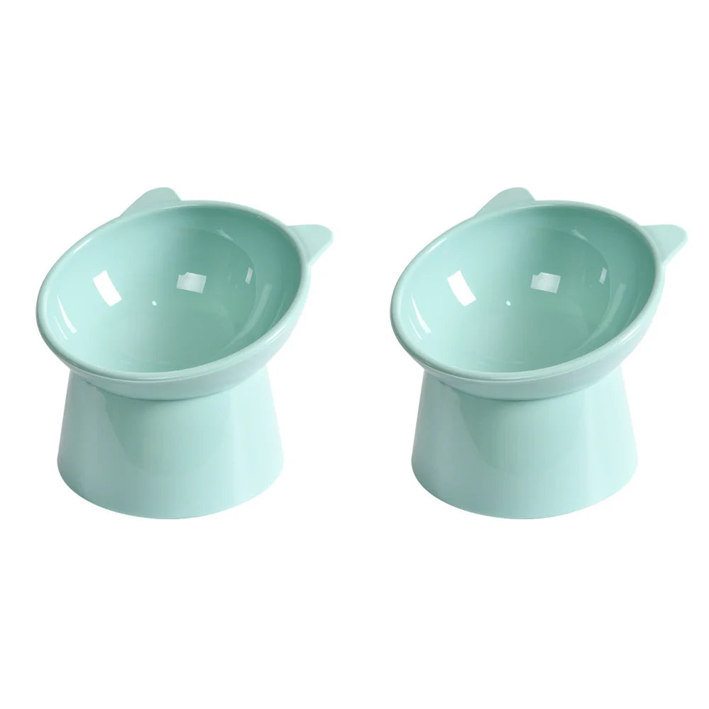 Tilted Elevated Cat Food Bowl Ergonomic Non Slip Anti Vomiting