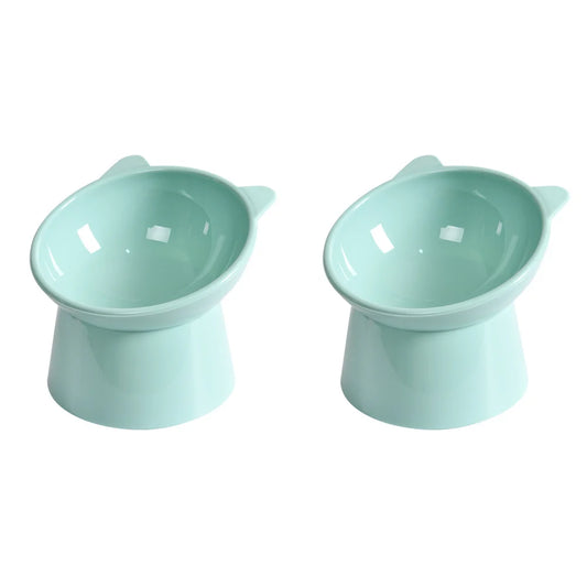 Tilted Elevated Cat Food Bowl Ergonomic Non Slip Anti Vomiting