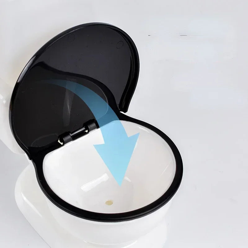 600 Ml Cat Spoof Toilet Water Dispenser Shape Drinking Bowl Water Flow Unplugged Automatic Water Feeding Artifact Pet Supplies