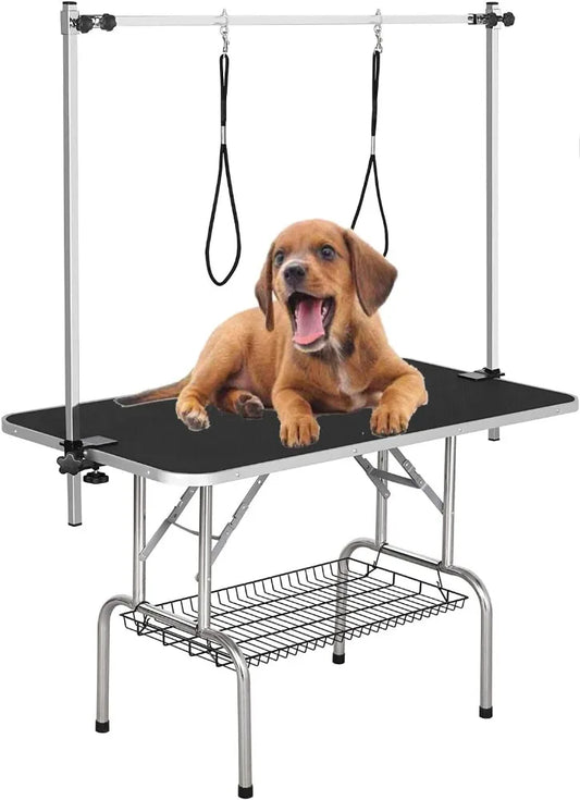 Dog Grooming Table Foldable With Adjustable Arm Noose