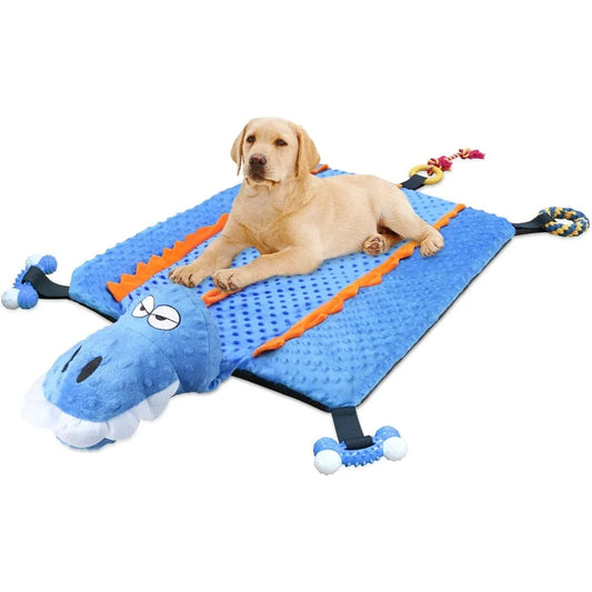 Dog Play Mat With Chew Toys Puzzle Interactive Toy
