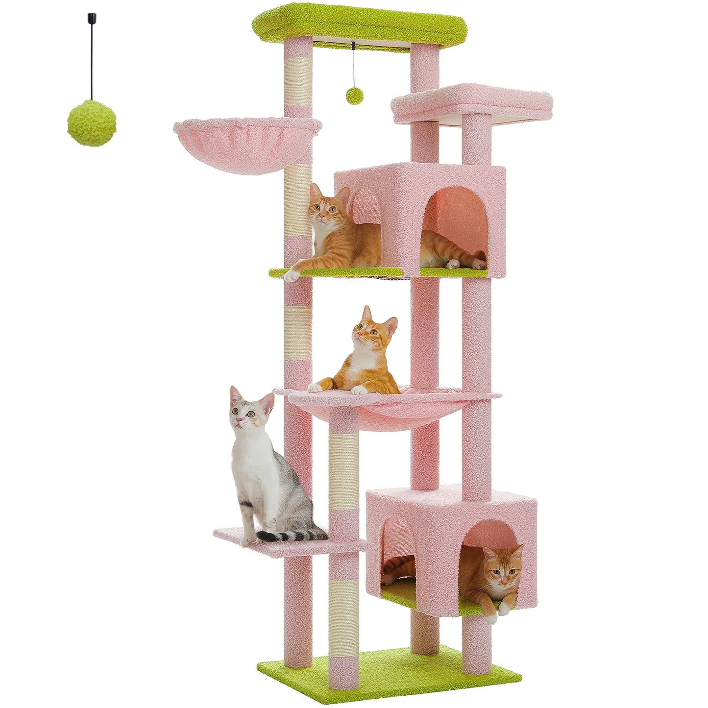 PEQULTICN Cat Tree Indoor Cats With Scratching Posts Hammock
