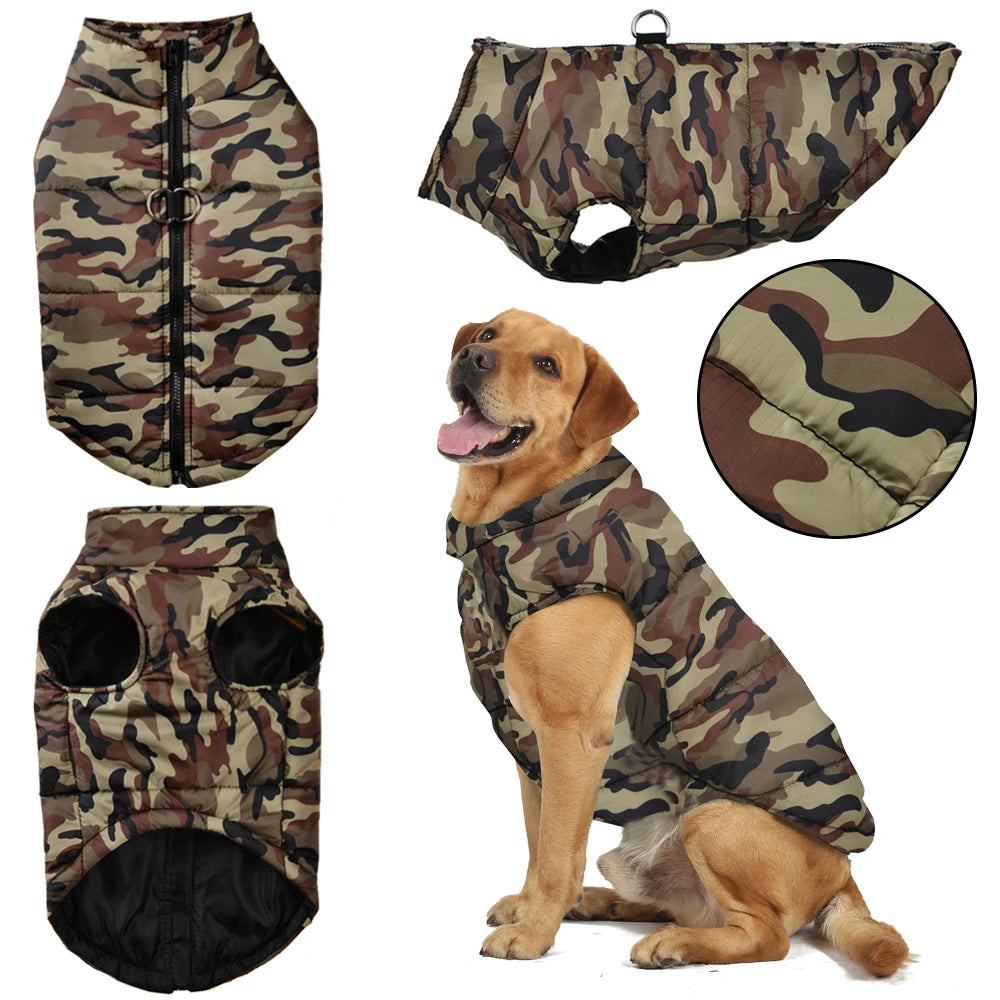 Winter Waterproof Camouflage Dog Coat For Dogs And Cats