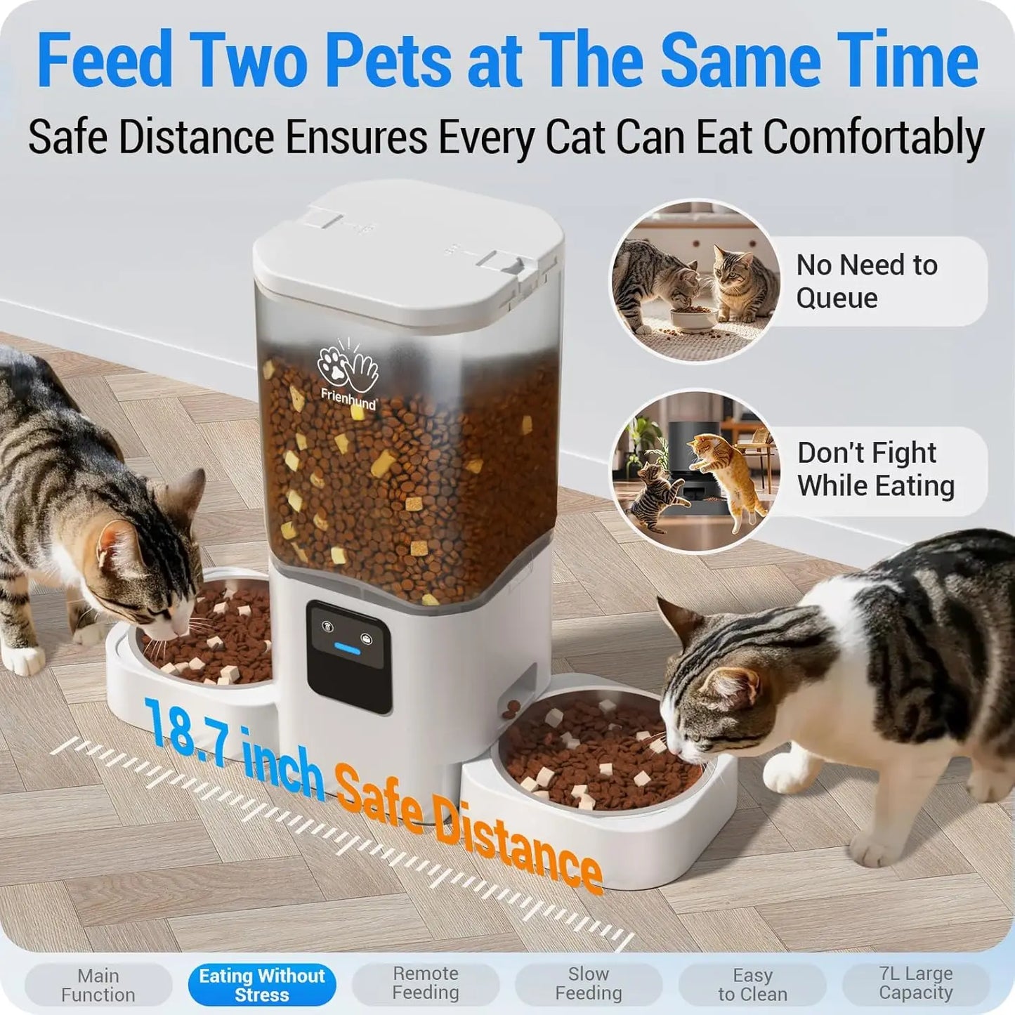 Smart Dual Feeder With WiFi App Control And Slow Feed