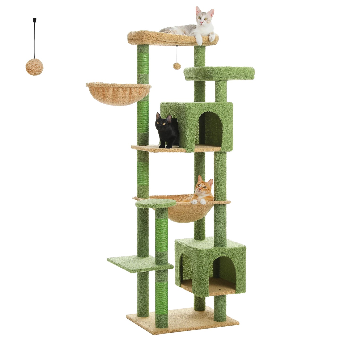 PEQULTICN Cat Tree Indoor Cats With Scratching Posts Hammock