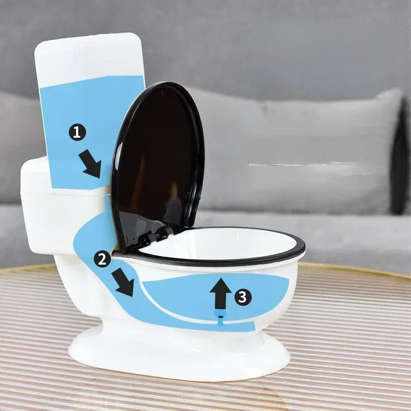 600 Ml Cat Spoof Toilet Water Dispenser Shape Drinking Bowl Water Flow Unplugged Automatic Water Feeding Artifact Pet Supplies