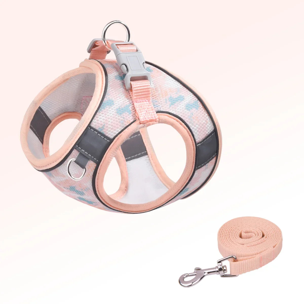 HP214 All-Season Durable Mesh Harness With Leash For Pets