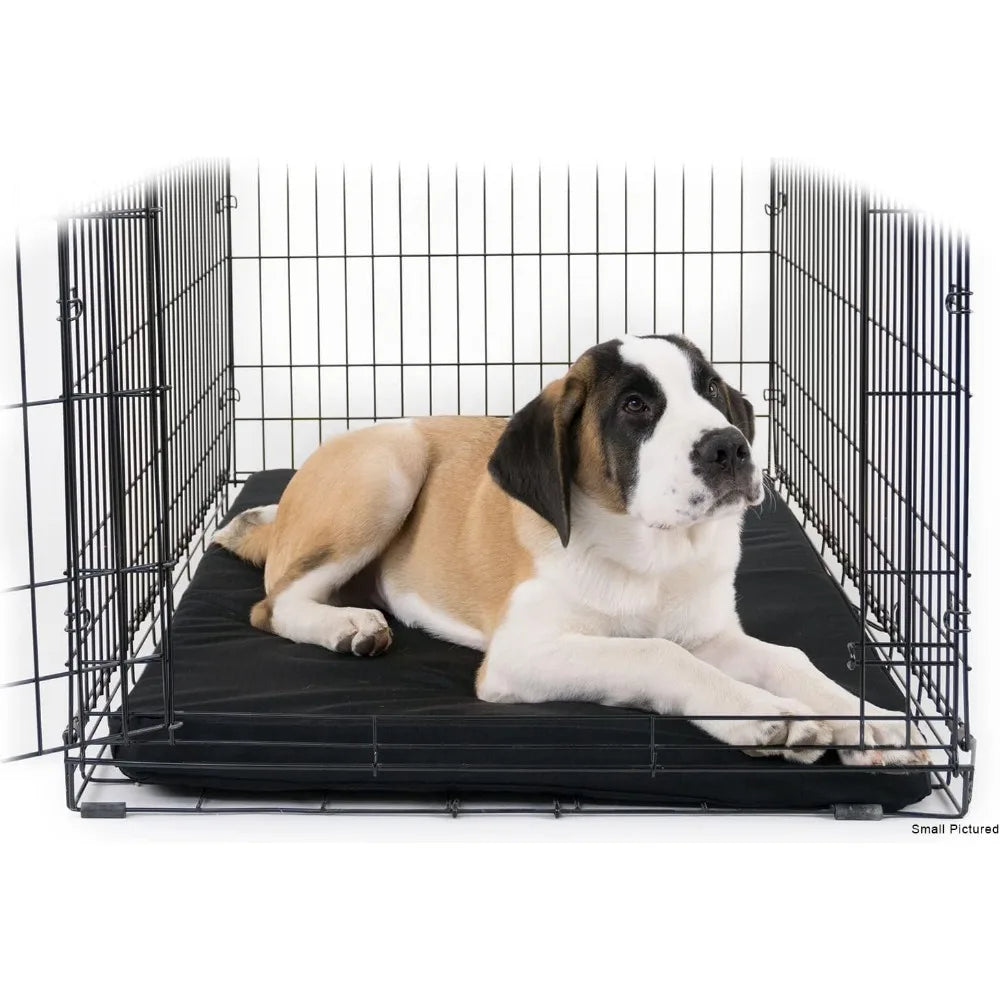 Tough Rip-Stop Orthopedic Dog Bed - Durable, Removable, Washable Cover, Kennel Pad Fits in Crate, Medium 35"x22", Light Gray Ve
