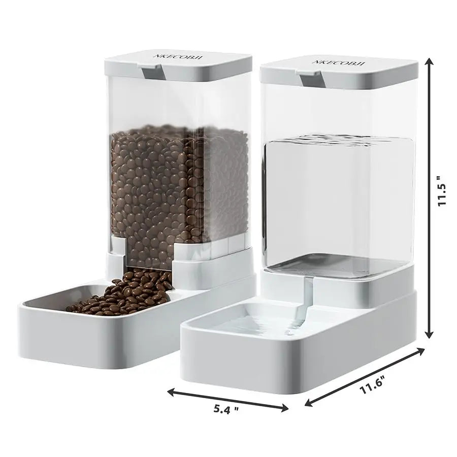 Gravity Pet Feeder And Water Dispenser Set For Pets