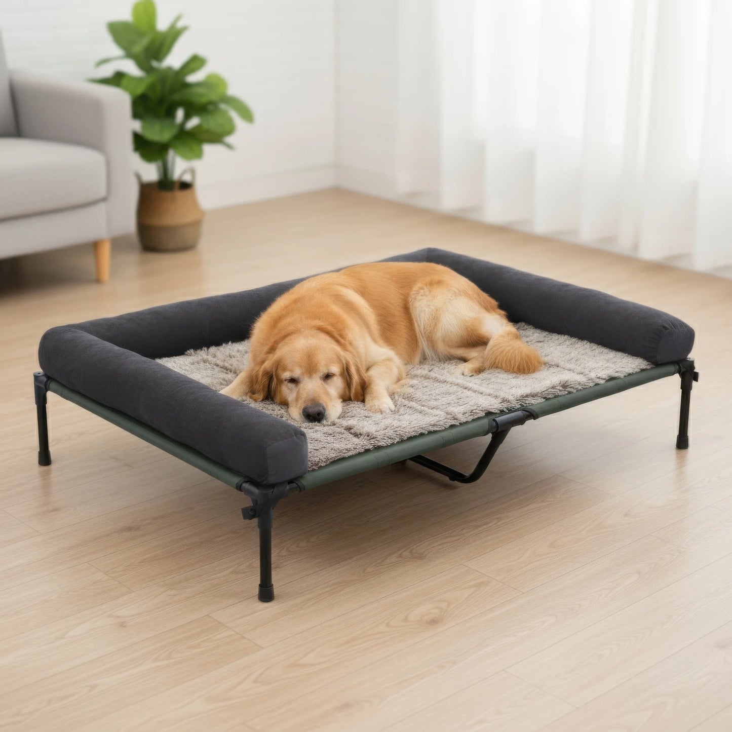 Wisfor Cooling Elevated Dog Bed With Breathable Mesh Indoor Outdoor