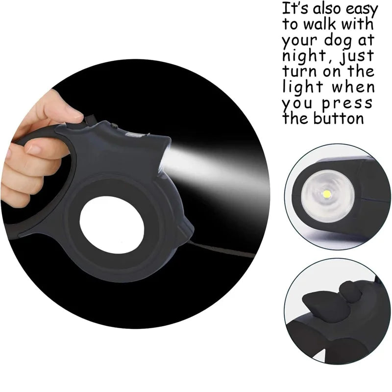 NONECN Automatic Retractable Dog Leash With LED Light