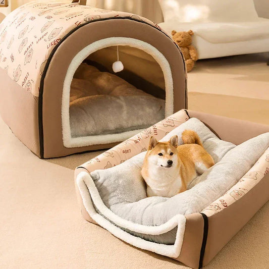 Winter Warm Dog House Detachable Pet Bed For Dogs Cats