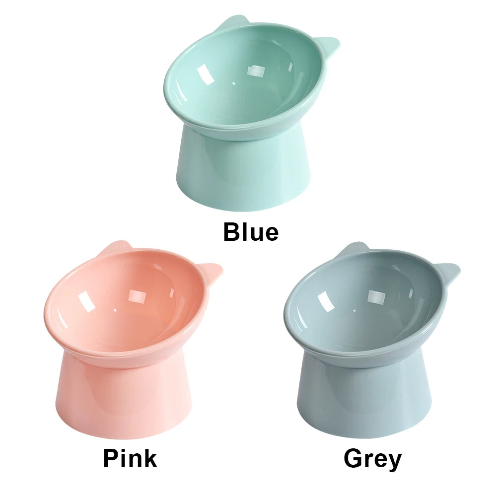 Tilted Elevated Cat Food Bowl Ergonomic Non Slip Anti Vomiting