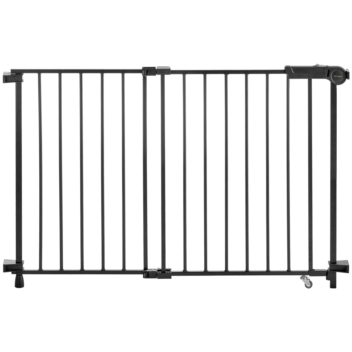 SucceBuy Baby Gate 29.5-43 Inches Adjustable Width 28 Inches High Dog Gate No Threshold Bar Easy Step Walk Child Pet Security