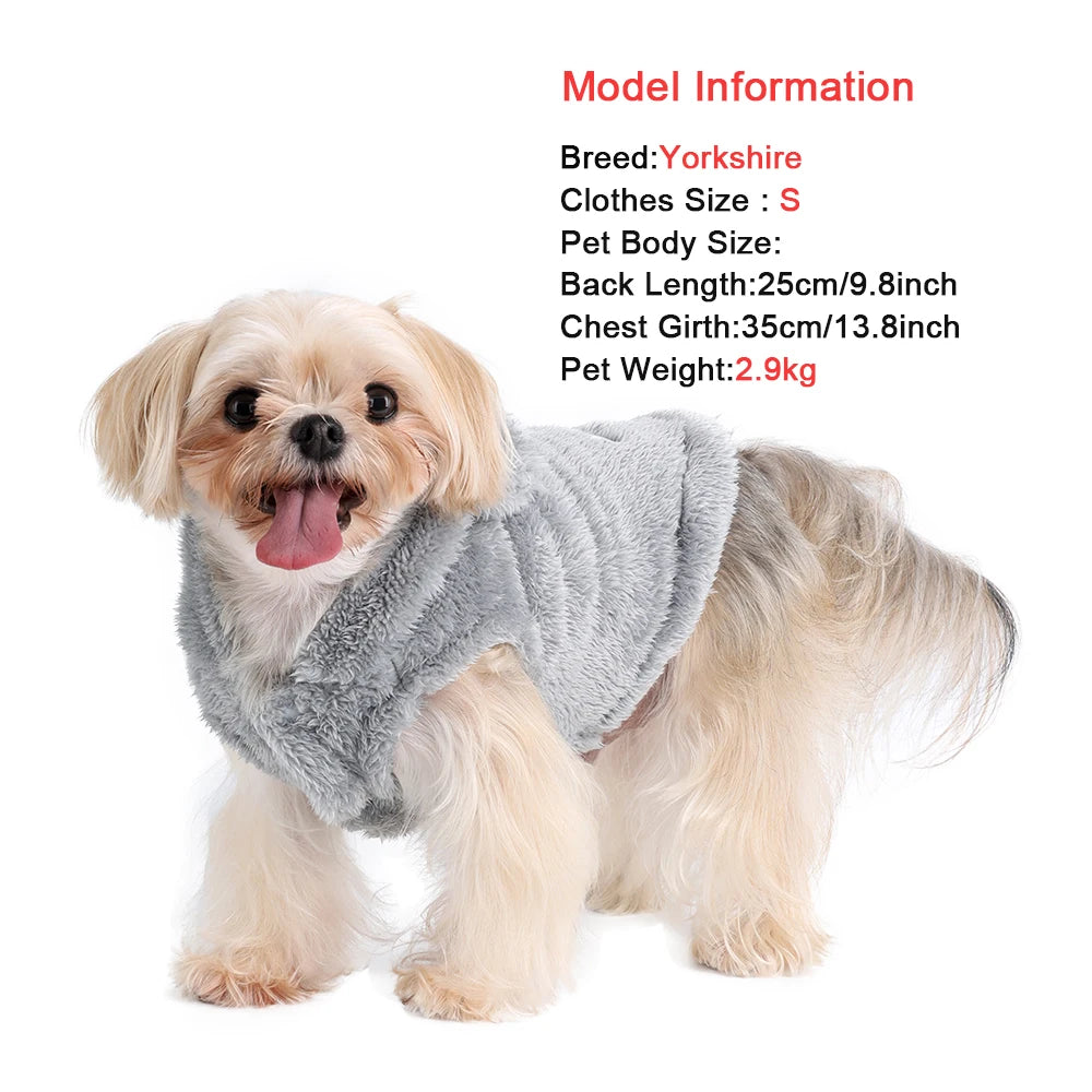 Holapet UltraDurable Soft Fleece Hoodie Coat for Dogs and Cats