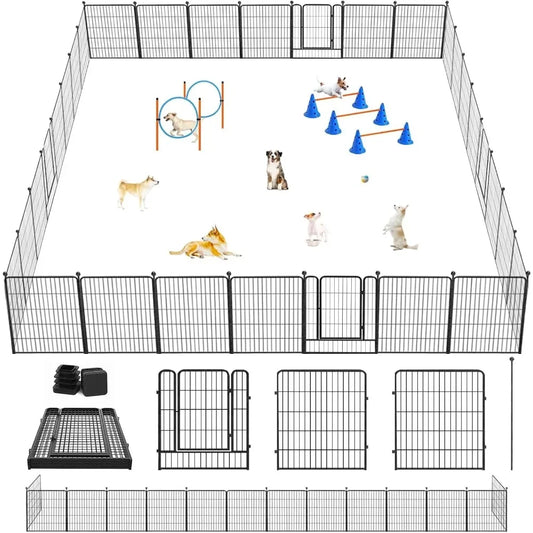 Dog Playpen 30 Panel Portable Fence For Indoor Outdoor Use