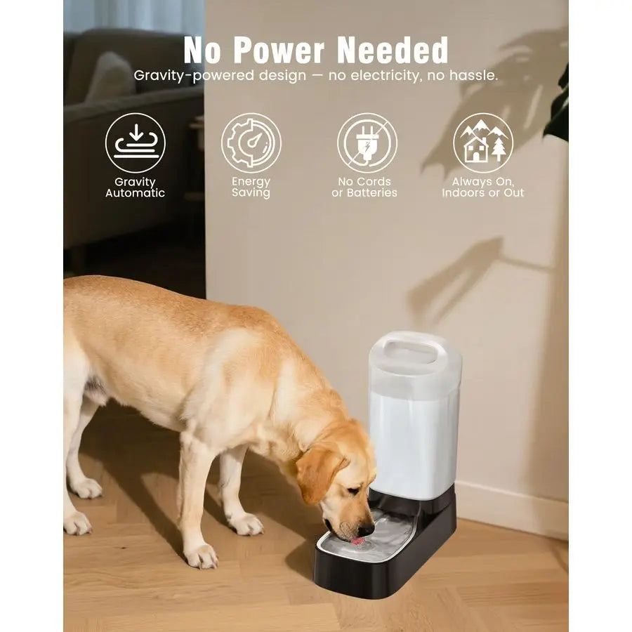 Automatic Dog Water Bowl Dispenser Stainless Steel Gravity Feeder